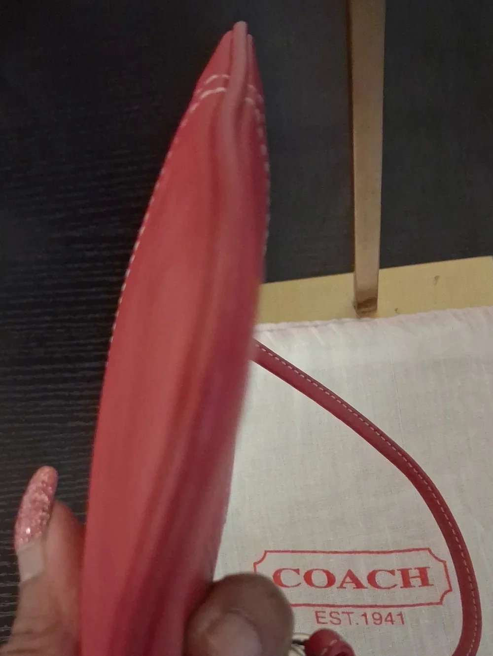 Coach Rare Vintage Raspberry Wristlet